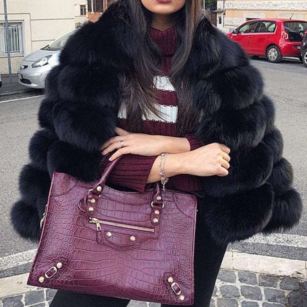 ✨PARIS✨Black faux Soft Fur Hooded Jacket - Picture 2 of 6